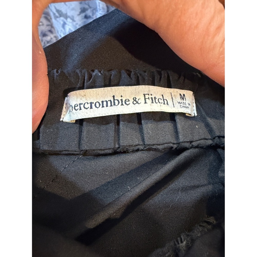 Abercrombie & Fitch Black Open Back Puff Sleeve Maxi Dress M - Picture 3 of 11